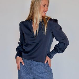 Ceylin blouse blue grey