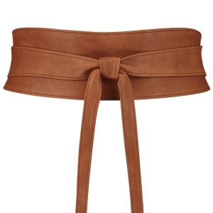 Cognac leather belt